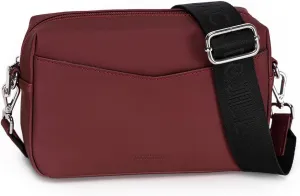 Jackie&Jill Small Crossbody Bags Purses for Women,Cork & Leather Shoulder Handbags with Wide Strap,Top Zipper Camera Bag