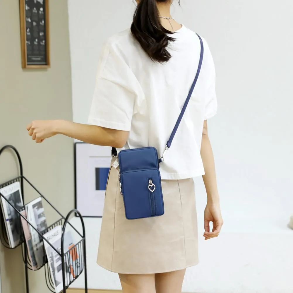 JANKS Small Crossbody Bag for Women - Mini Phone Purses with Crossbody Strap and Wallet - Nylon Arm Bag
