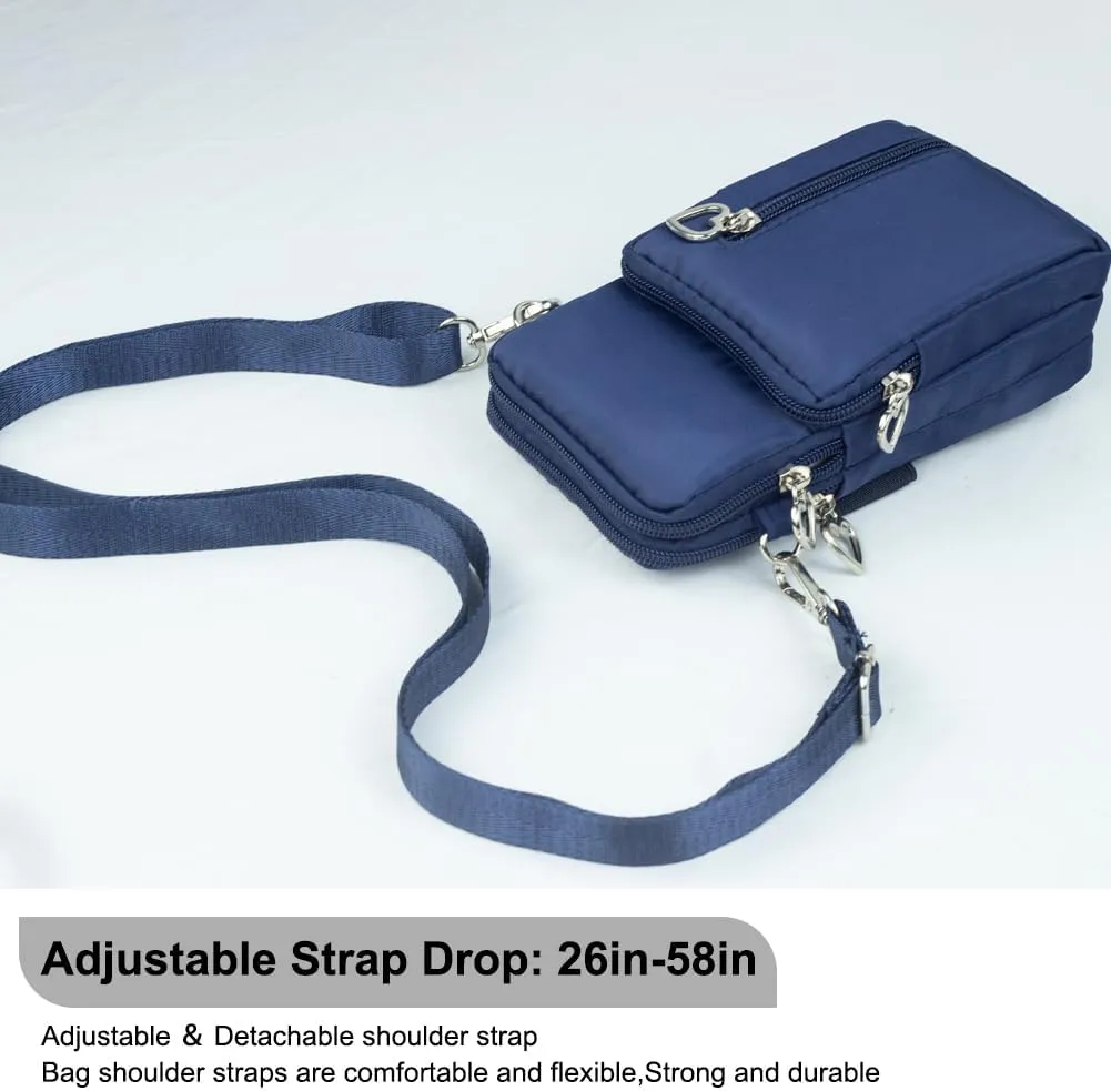 JANKS Small Crossbody Bag for Women - Mini Phone Purses with Crossbody Strap and Wallet - Nylon Arm Bag