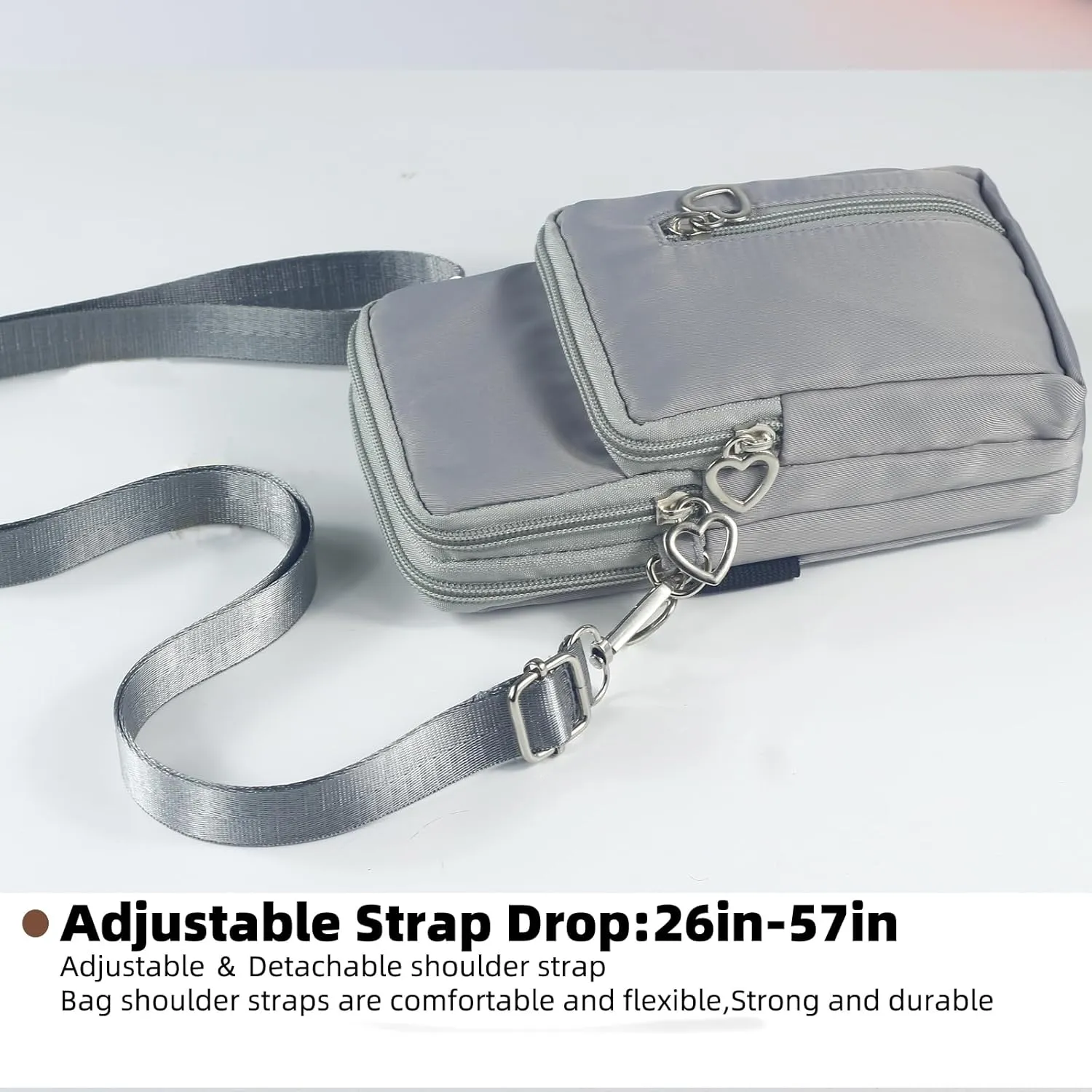 JANKS Small Crossbody Bag for Women - Mini Phone Purses with Crossbody Strap and Wallet - Nylon Arm Bag