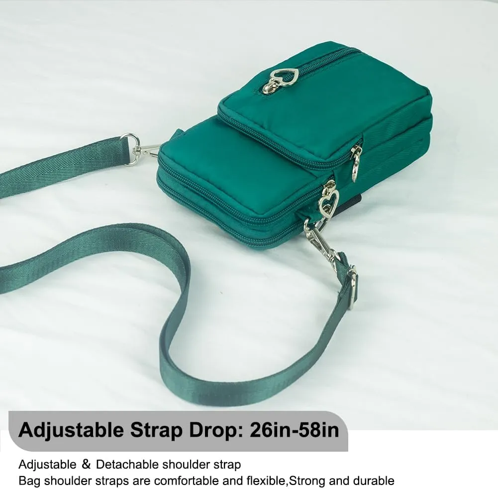 JANKS Small Crossbody Bag for Women - Mini Phone Purses with Crossbody Strap and Wallet - Nylon Arm Bag
