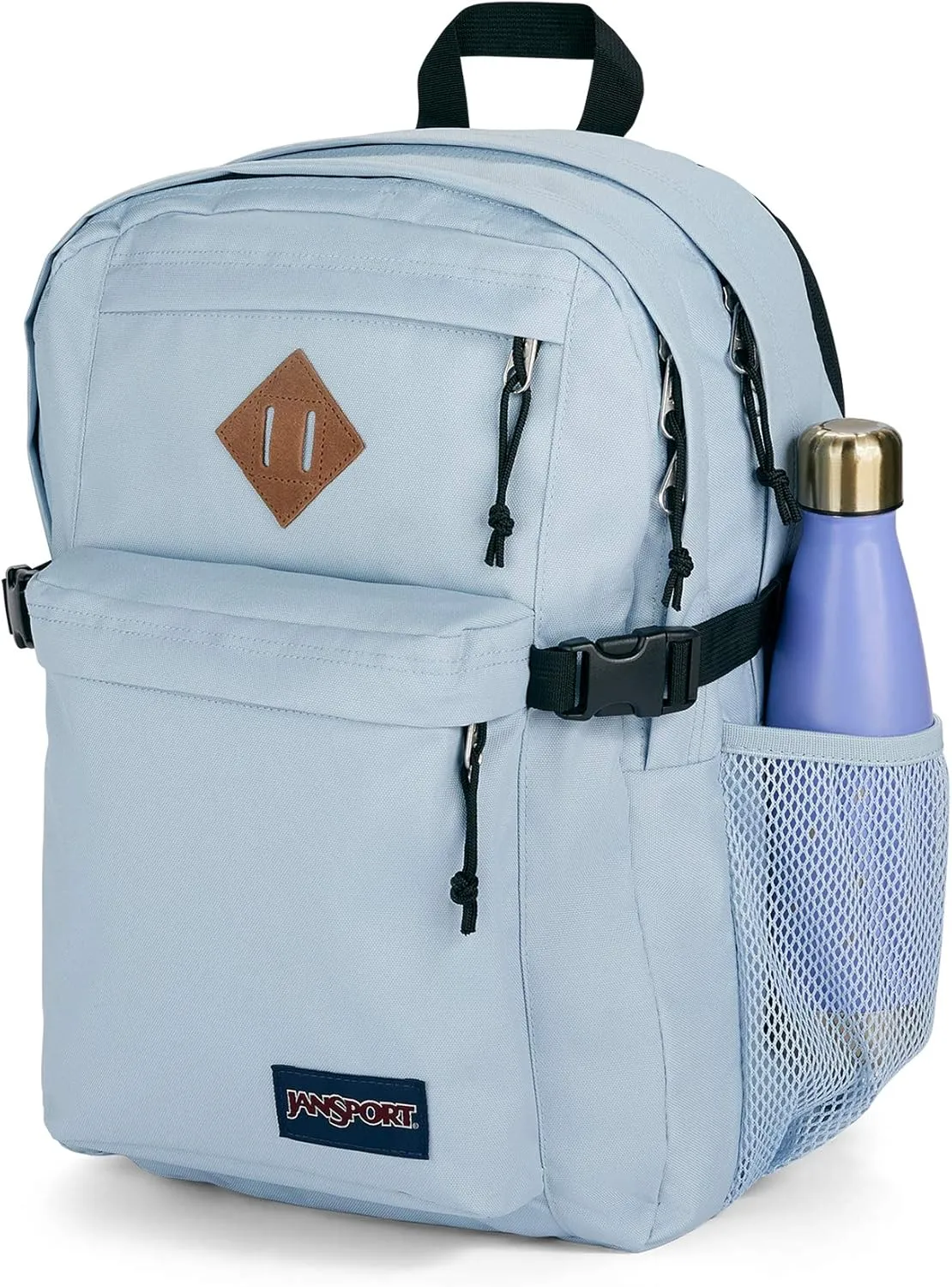 JanSport Main Campus Backpack - Travel or Work backpack w 15-Inch Laptop Sleeve and Dual Water Bottle Pockets, Blue Dusk