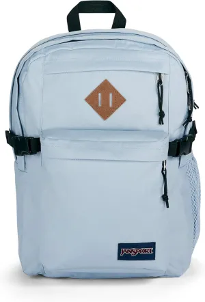 JanSport Main Campus Backpack - Travel or Work backpack w 15-Inch Laptop Sleeve and Dual Water Bottle Pockets, Blue Dusk