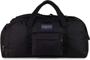 JanSport Weekender Medium Duffel - Travel or Gym Bag, Durable Weekender with Front Utility Pocket & Side Grab Handles - Black