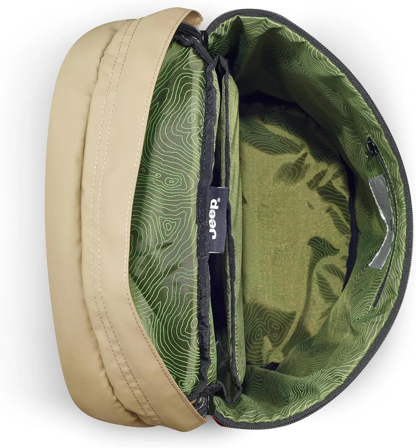 Jeep JS013C Cylindrical Travel Backpack, Warm Sand, 17" Laptop