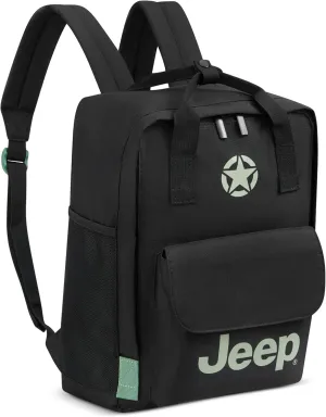 Jeep JS014D Tote Travel Backpack, Black, 14" Laptop