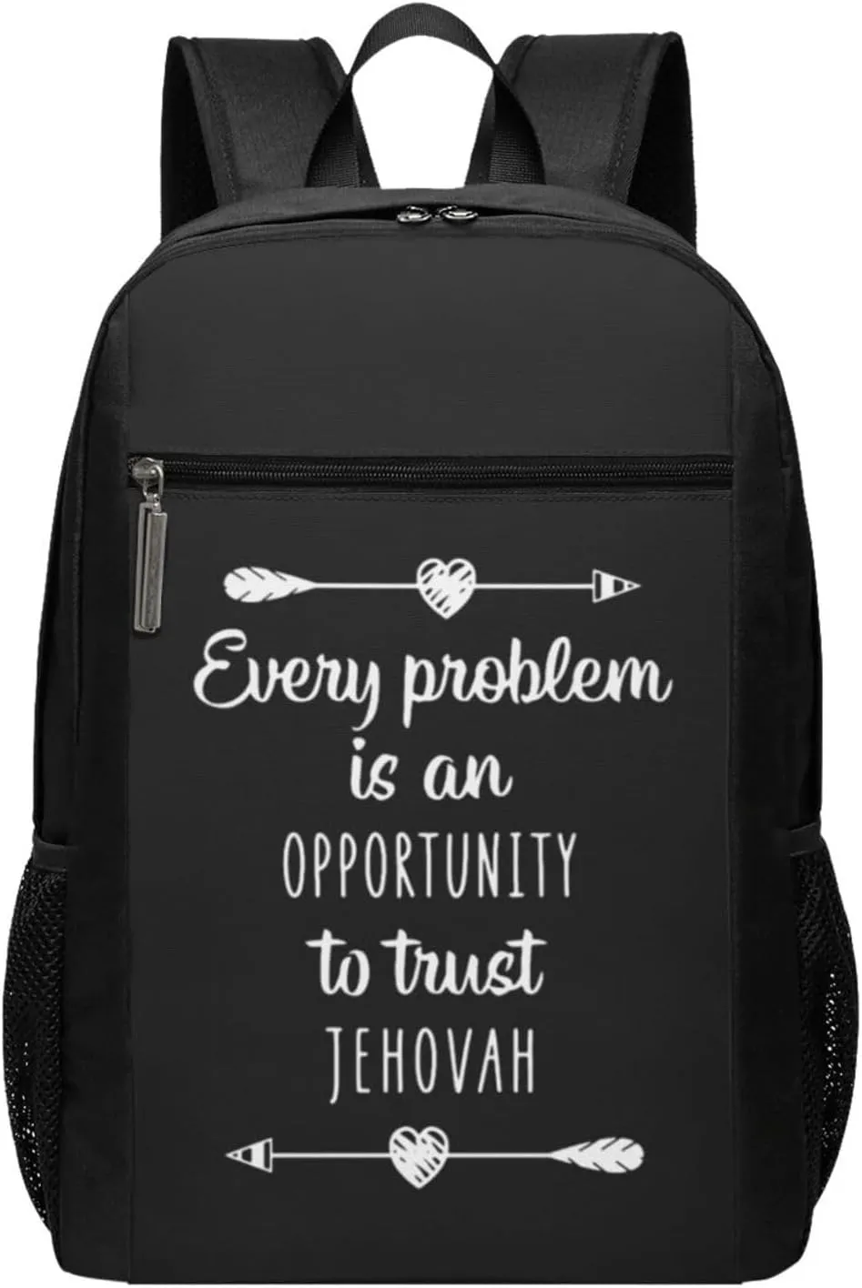 Jehovahs Witness Quote Christian Say Gift Travel Laptop Backpack, Business Anti Theft Slim Sturdy Laptops Backpacks, College Computer Bag Gift for Men & Women Fits 17 Inch Notebook,Black