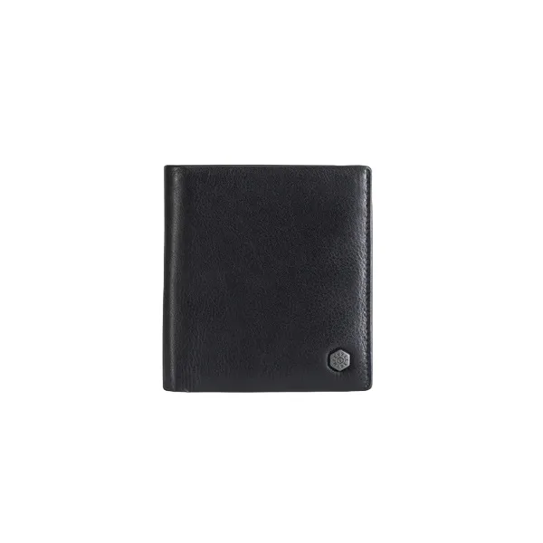 JEKYLL & HIDE MONACO SLIM BIFOLD CARD HOLDER WITH COIN, SOFT BLACK