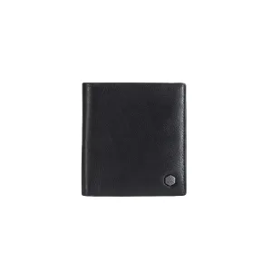 JEKYLL & HIDE MONACO SLIM BIFOLD CARD HOLDER WITH COIN, SOFT BLACK