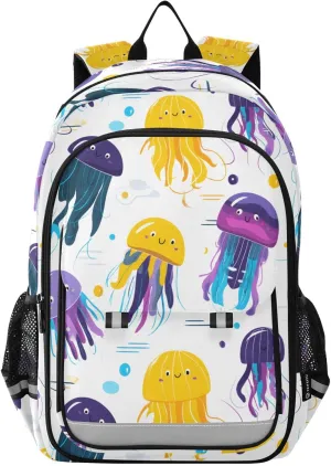 Jellyfish Pattern Backpack for School Student Laptop Backpack Travel School Bag for Adults Daypack