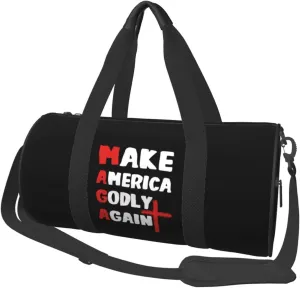 Jesus Make America Godly Again Duffel Bag Gym Bag Travel Sports Tote Large Foldable Beach Swim Yoga8