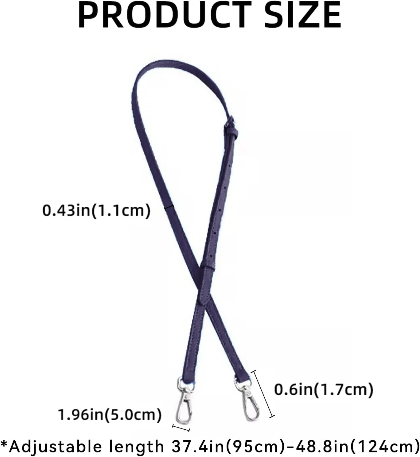 Jiesinlov Leather Bag Shoulder Strap Replacement Crossbody Adjustable Conversion Kit Fit for Mini Pouch