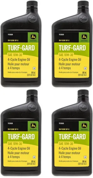 John Deere Original Equipment TURF-GARD 32 oz. 10W-30 Oil #TY22029 (PACK OF 4)