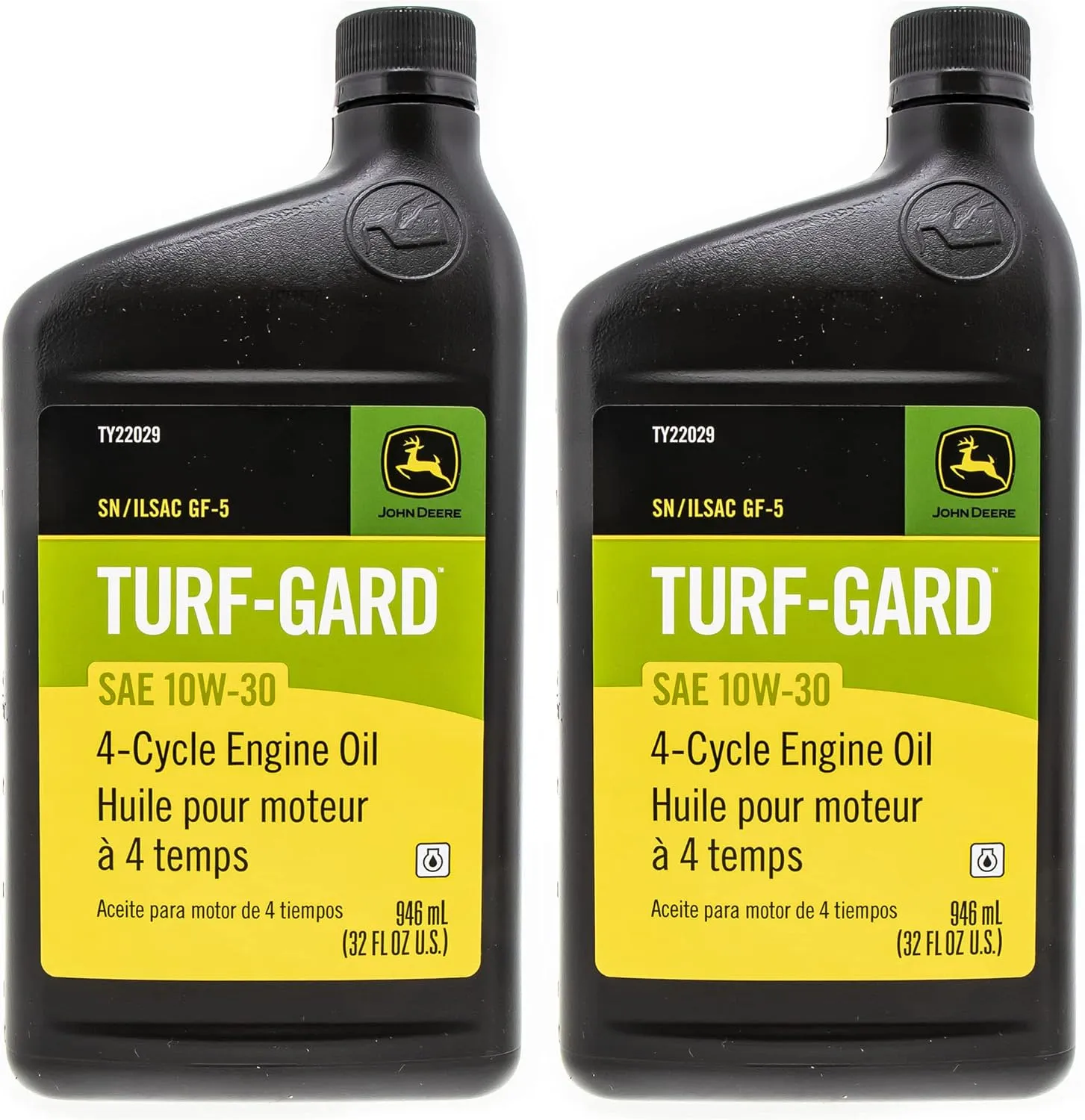 John Deere Turf-Gard SAE 10W-30 Oil TWO Quarts - TY22029