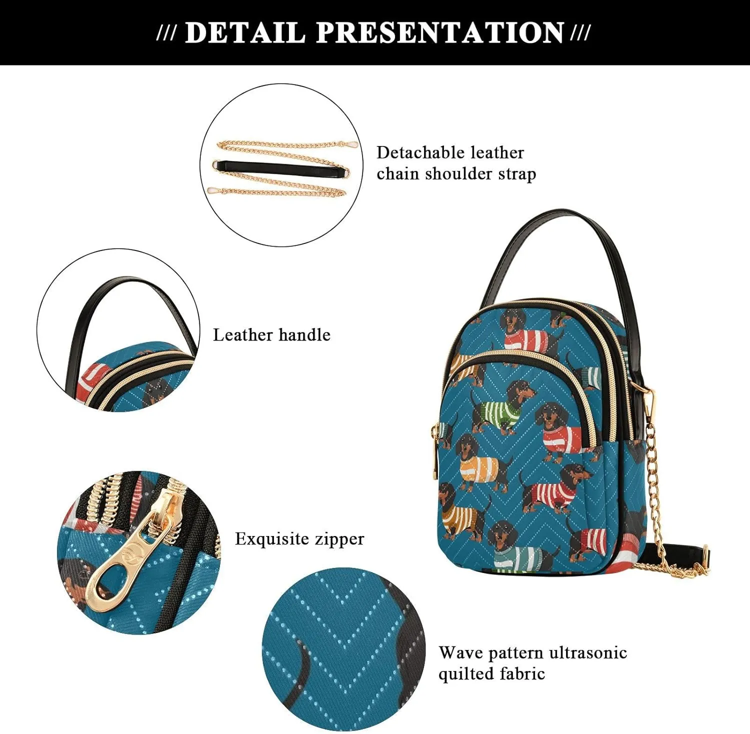 Joko Ivery Multi Pockets Crossbody Bags for Women Zip Cell Phone Purse Wallet Bag with Detachable Shoulder Strap for Girls
