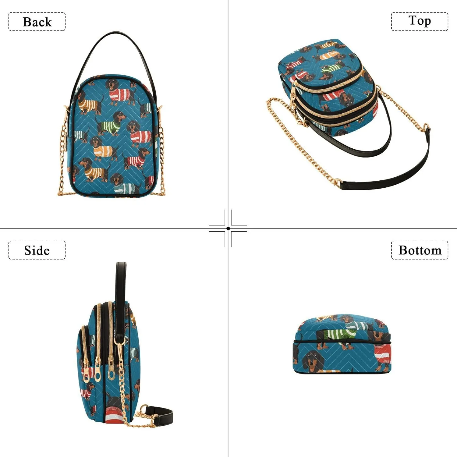 Joko Ivery Multi Pockets Crossbody Bags for Women Zip Cell Phone Purse Wallet Bag with Detachable Shoulder Strap for Girls