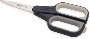 Joseph Joseph PlusCut All Purpose Kitchen Scissors with Integrated Box Cutter, Japanese Stainless-Steel Blades, Soft-Grip Handles
