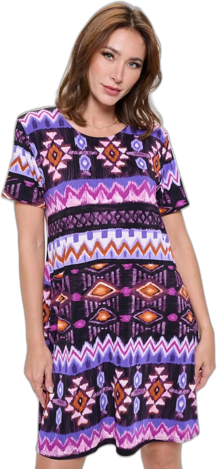 Jostar BNS Missy Dress Short Sleeve Print-7004BN-SRP1-W407