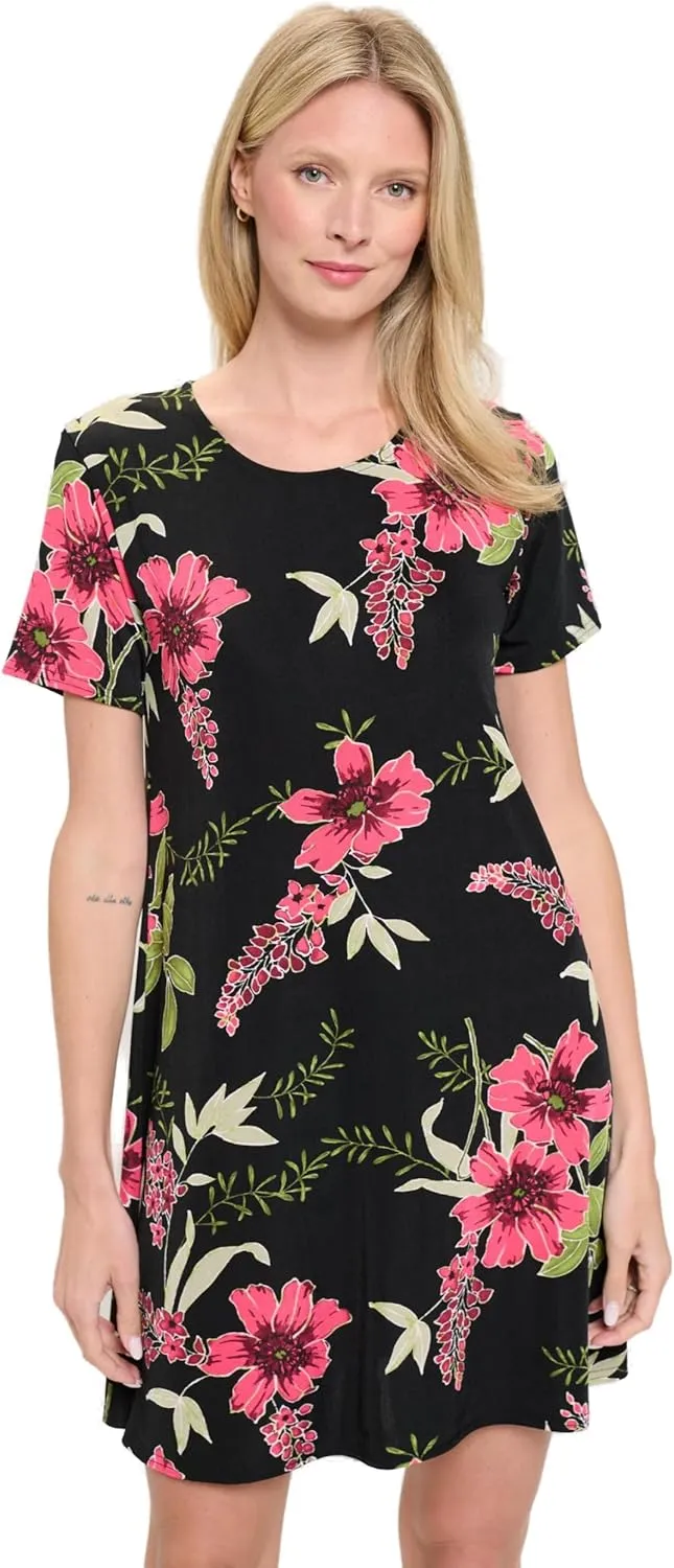 Jostar Plus Size BNS Missy Dress Short Sleeve Print-7004BN-SXP1