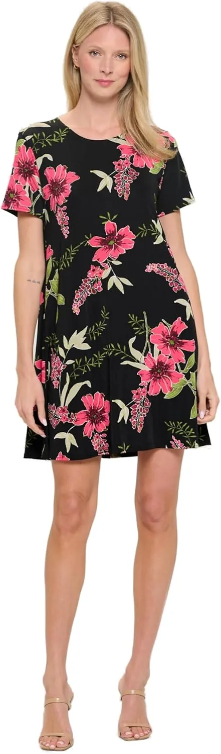 Jostar Plus Size BNS Missy Dress Short Sleeve Print-7004BN-SXP1