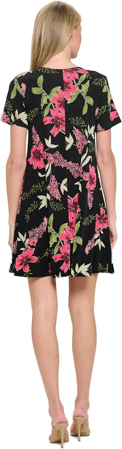 Jostar Plus Size BNS Missy Dress Short Sleeve Print-7004BN-SXP1