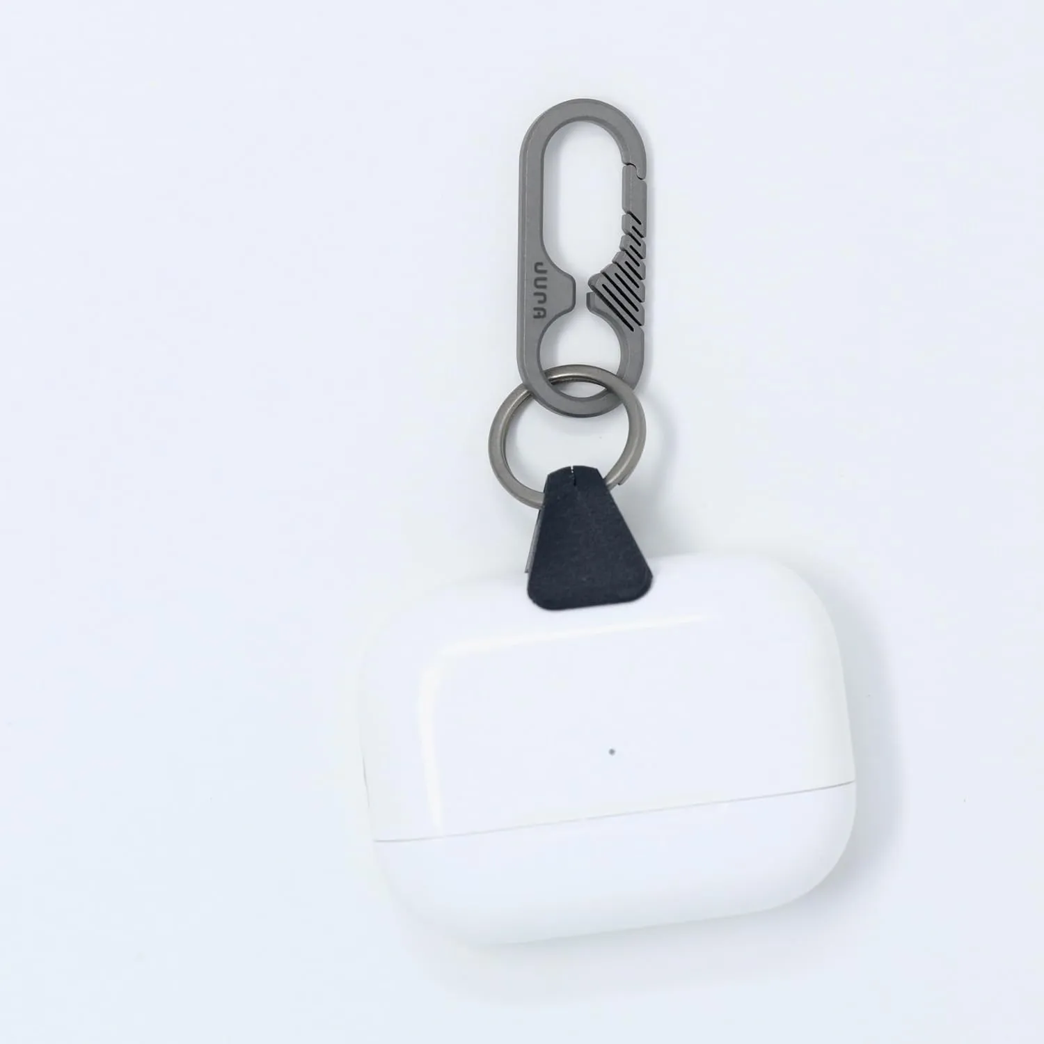 Jura Anchor for All Apple AirPods - Titanium Carabiner - Black Carbon Fiber Anchor -Lightning & USB-C