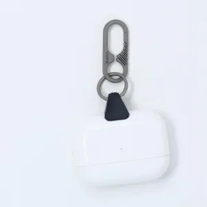 Jura Anchor for All Apple AirPods - Titanium Carabiner - Black Carbon Fiber Anchor -Lightning & USB-C