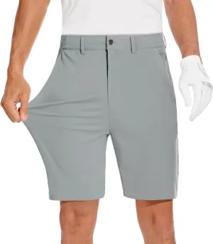 JWM Mens 7"/9" Stretch Golf Shorts - Lightweight Hybrid Casual Dress Work Flat Front Shorts with 5 Pockets Quick Dry UPF50