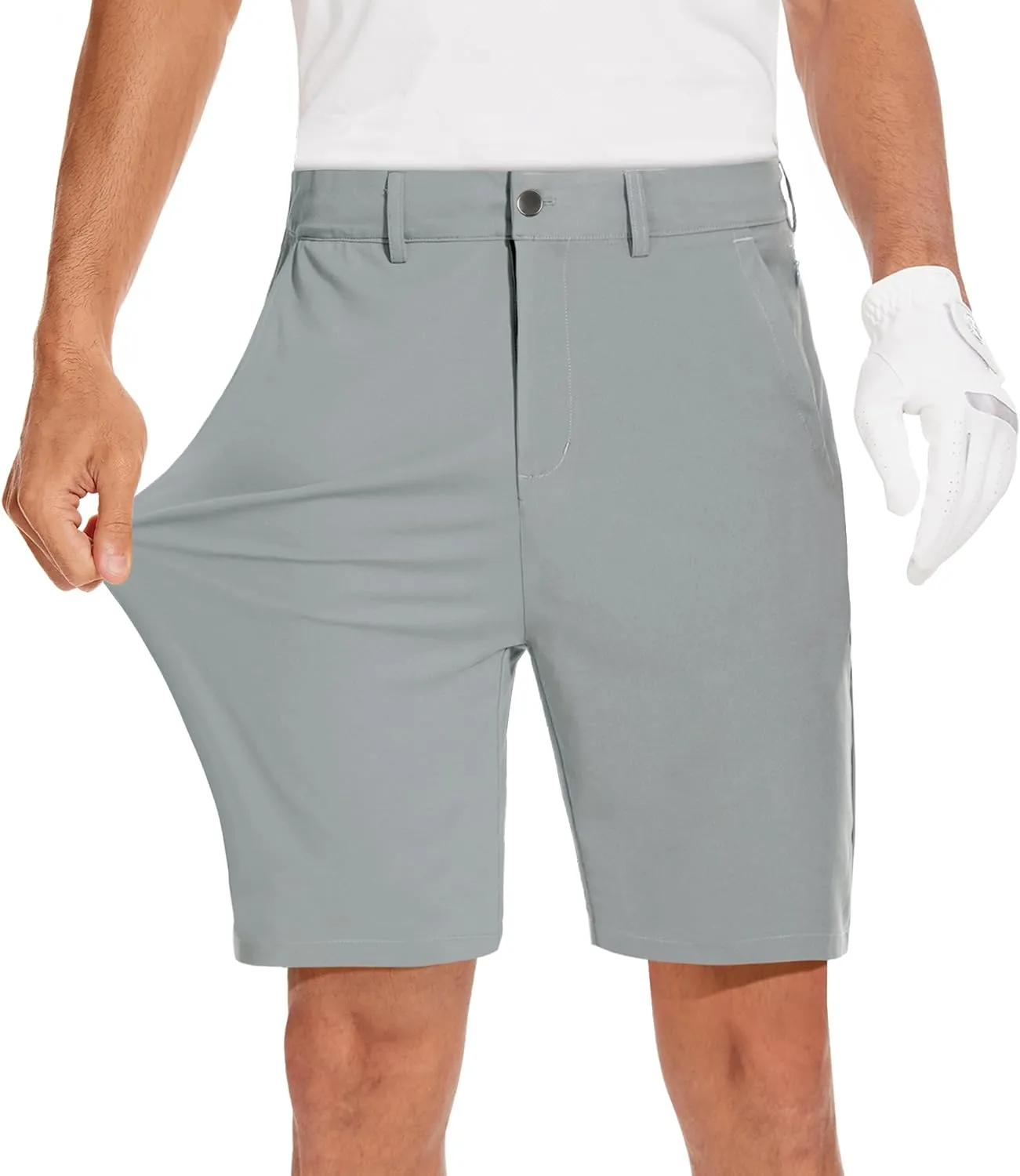 JWM Mens 7"/9" Stretch Golf Shorts - Lightweight Hybrid Casual Dress Work Flat Front Shorts with 5 Pockets Quick Dry UPF50