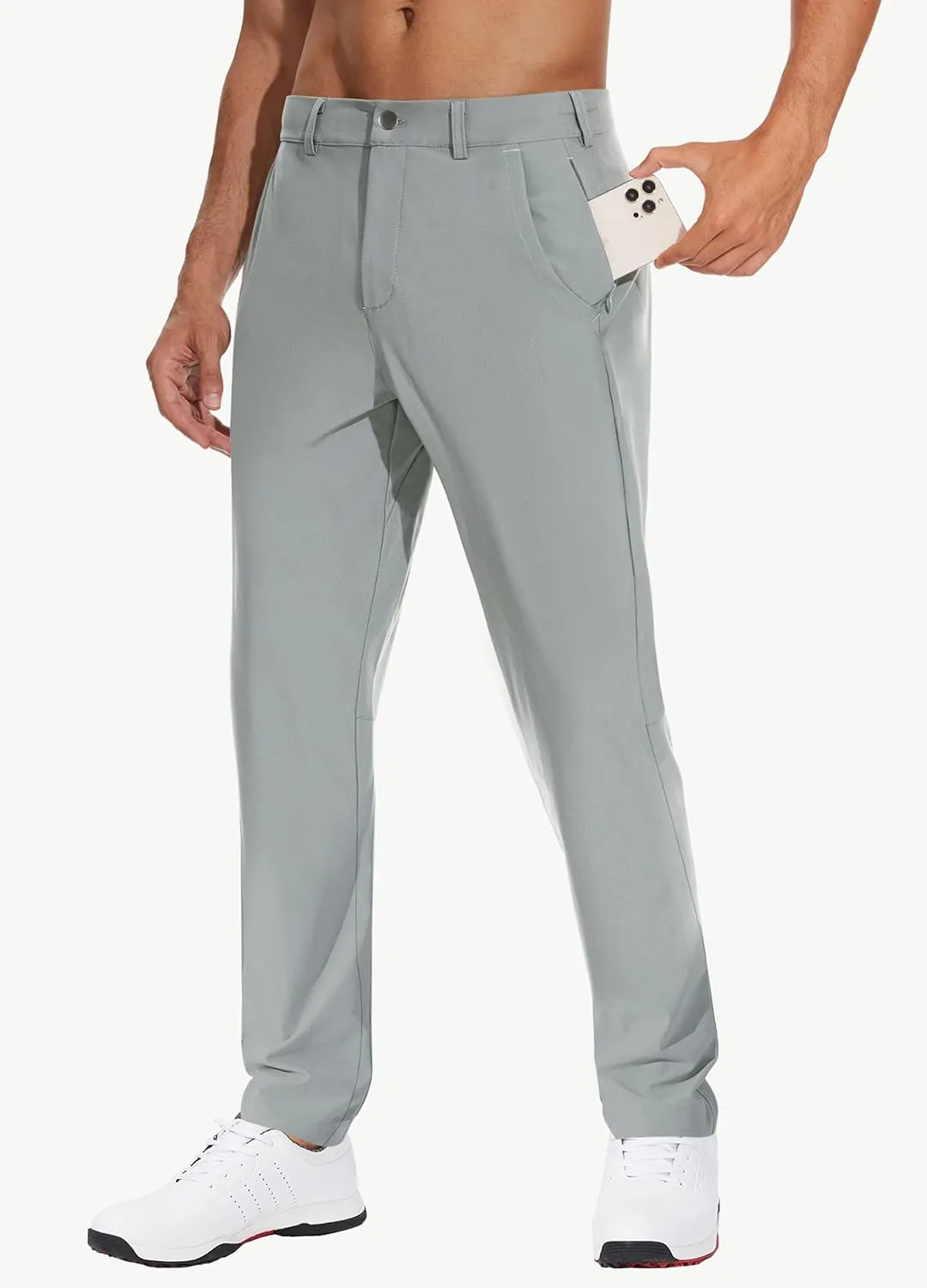JWM Men's Golf Dress Pant Stretch - 30"/32"/34" Work Business Casual Comfy Trousers Slacks Quick Dry Lightweight 5 Pockets