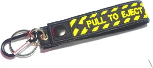 K4 @ Pull to Eject Flight Captain Crew Embroidered Tag Keychain Key Holder Strap Luggage tag Bag Travel Bag