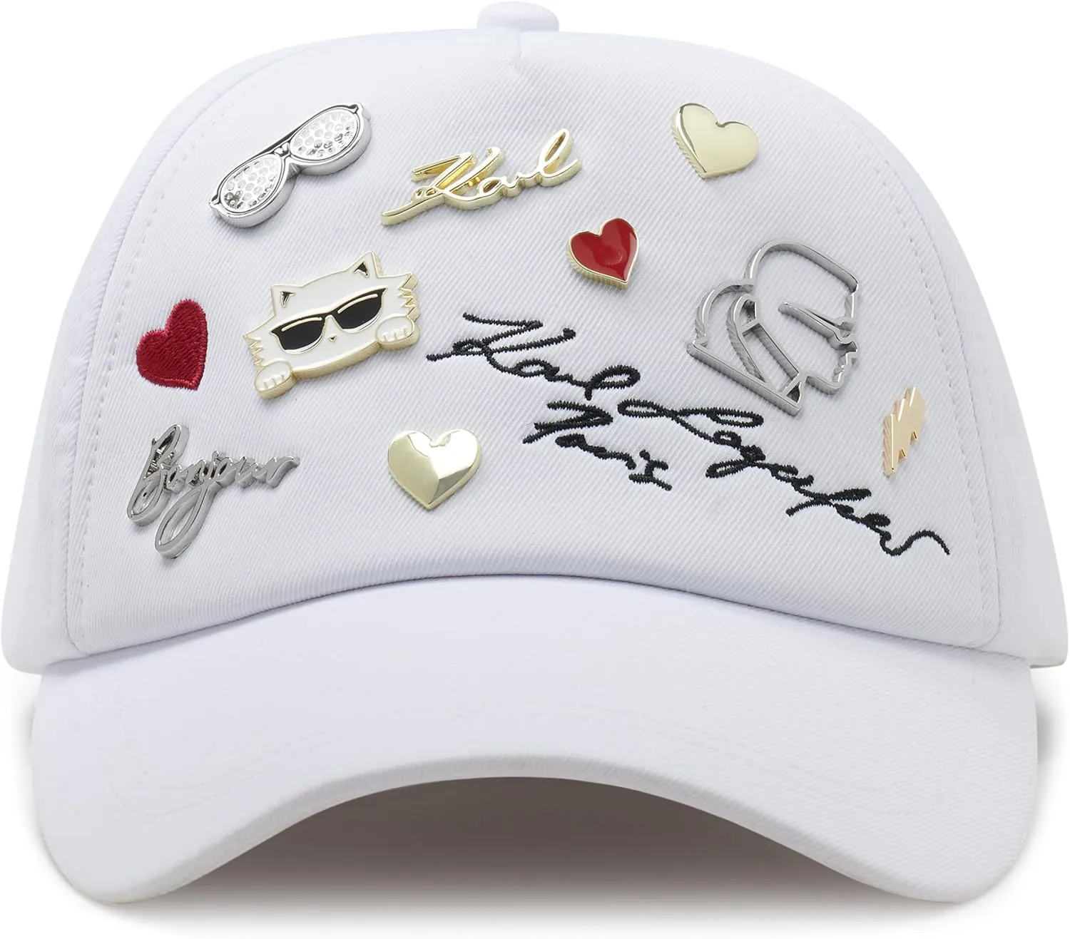 Karl Lagerfeld Paris Women's Charms Baseball Cap Pins Hat