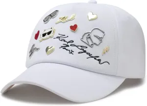 Karl Lagerfeld Paris Women's Charms Baseball Cap Pins Hat