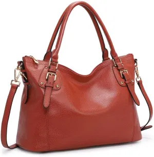 Kattee Leather Handbags Tote Shoulder Bag for Woman Satchel Designer Purse Top Handles Crossbody Bag Large Capacity