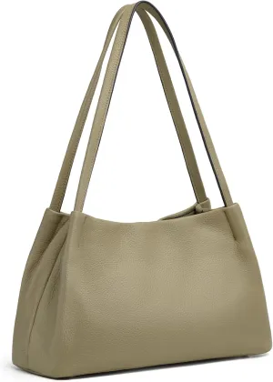 Kattee Leather Purses and Handbags for Women, Soft Genuine Leather Shoulder Hobo Bags with Top Magnetic Snap Closure