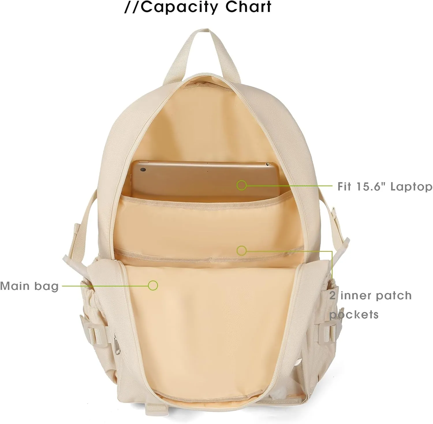 Kawaii Backpack for Girls, Cute Aesthetic Backpack for School, Kawaii Bookbag with Pins Accessories and Pendant, Black