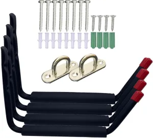 Kayak Storage Rack Wall Mount Kayak Hooks Canoe Hanging Brackets Ladder and SUP Hangers Bike Utility Holder for Garage