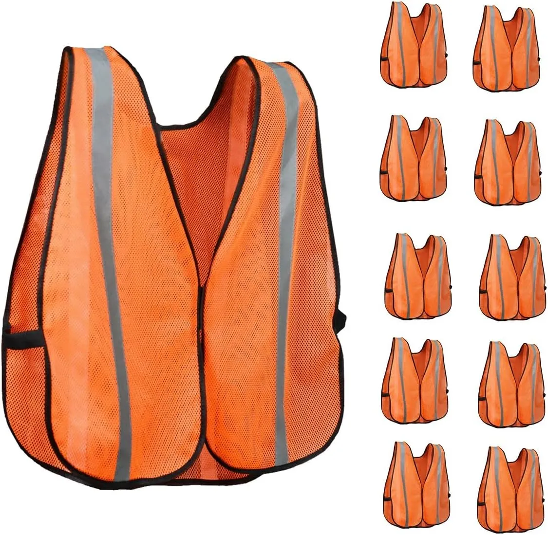 KAYGO Reflective High Visibility Safety Vest, KG0008-10 Silver Stripe, for Men and Women