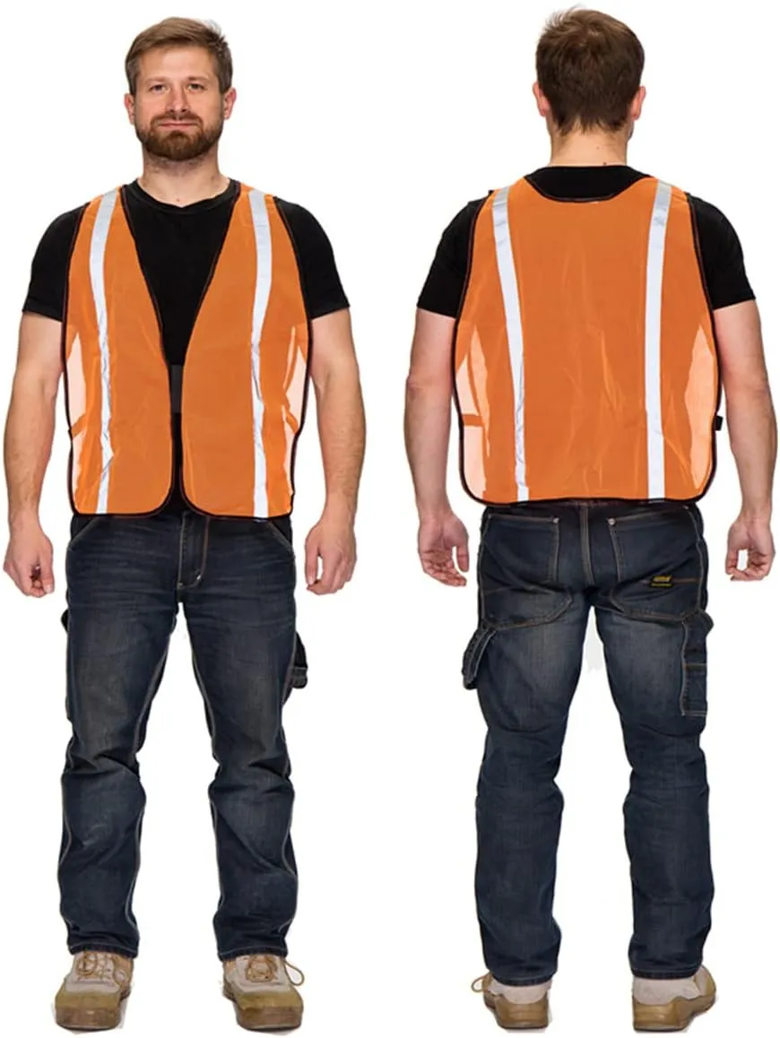 KAYGO Reflective High Visibility Safety Vest, KG0008-10 Silver Stripe, for Men and Women