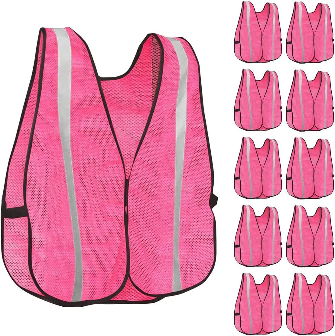 KAYGO Reflective High Visibility Safety Vest, KG0008-10 Silver Stripe, for Men and Women