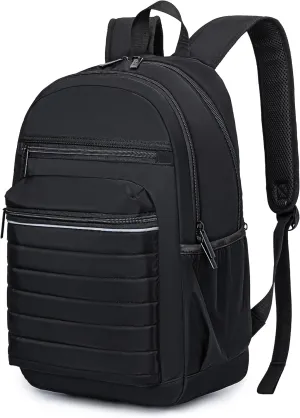 KEOFID Travel Backpack for Men and Women Carry-On, Backpack Purse for Women, Anti-Theft Womens backpacks, Casual Back pack for College(Carbon Black)