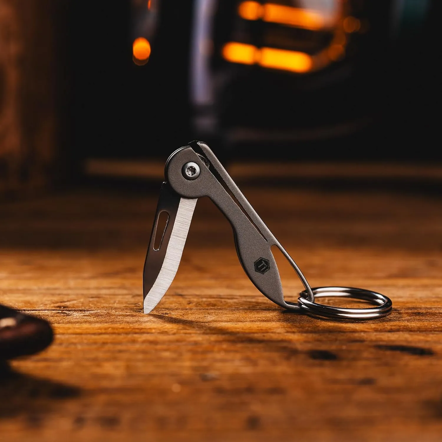 KeyUnity KK05 Mini Titanium Pocket Knife for Everyday Carry- Razor Sharp Folding Blade, Lightweight EDC Tool for Camping, Hiking and Outdoor (Grey)