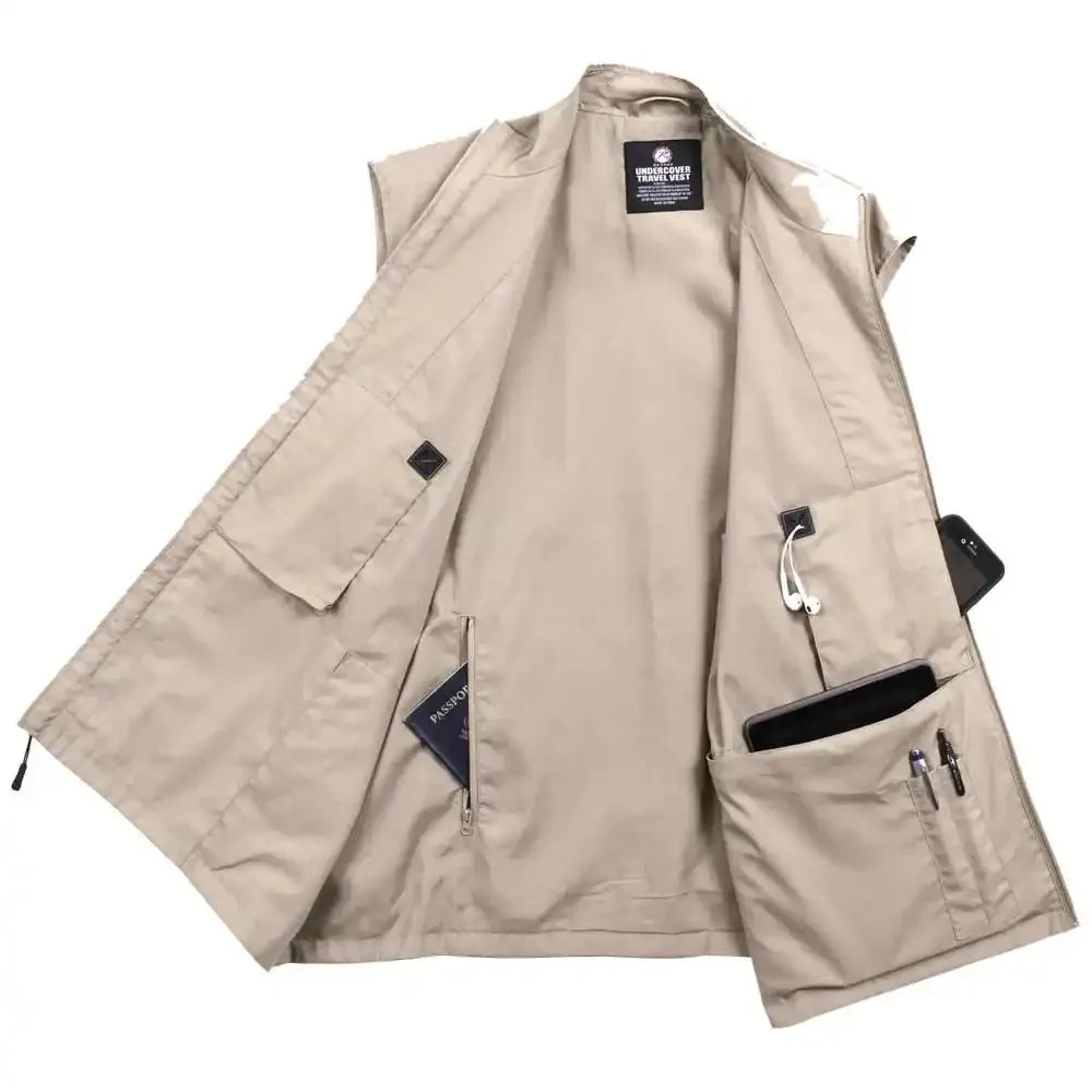 Khaki Lightweight Undercover Travel Vest