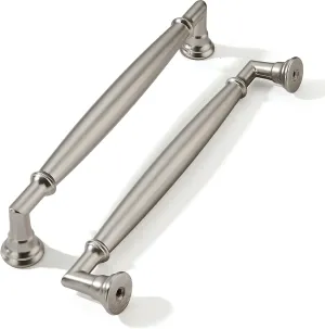 khtumeware 2 Pack 6 Inch(152mm) Brushed Satin Nickel Cabinet Pulls Heavy Duty Solid Cabinet Handles Kitchen Cabinet Hardware for Cupboard Drawer Handles