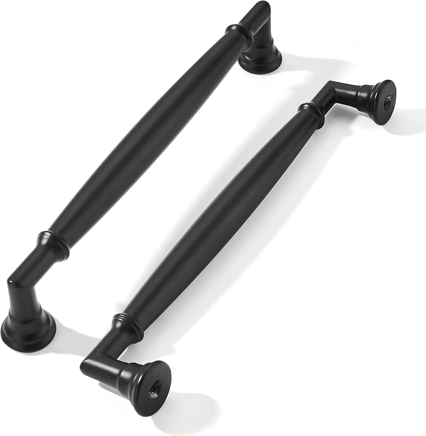 khtumeware 2 Pack 6 Inch(152mm) Matte Black Cabinet Pulls Heavy Duty Solid Cabinet Handles Kitchen Cabinet Hardware for Cupboard Drawer Handles