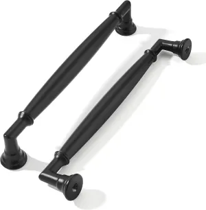 khtumeware 2 Pack 6 Inch(152mm) Matte Black Cabinet Pulls Heavy Duty Solid Cabinet Handles Kitchen Cabinet Hardware for Cupboard Drawer Handles