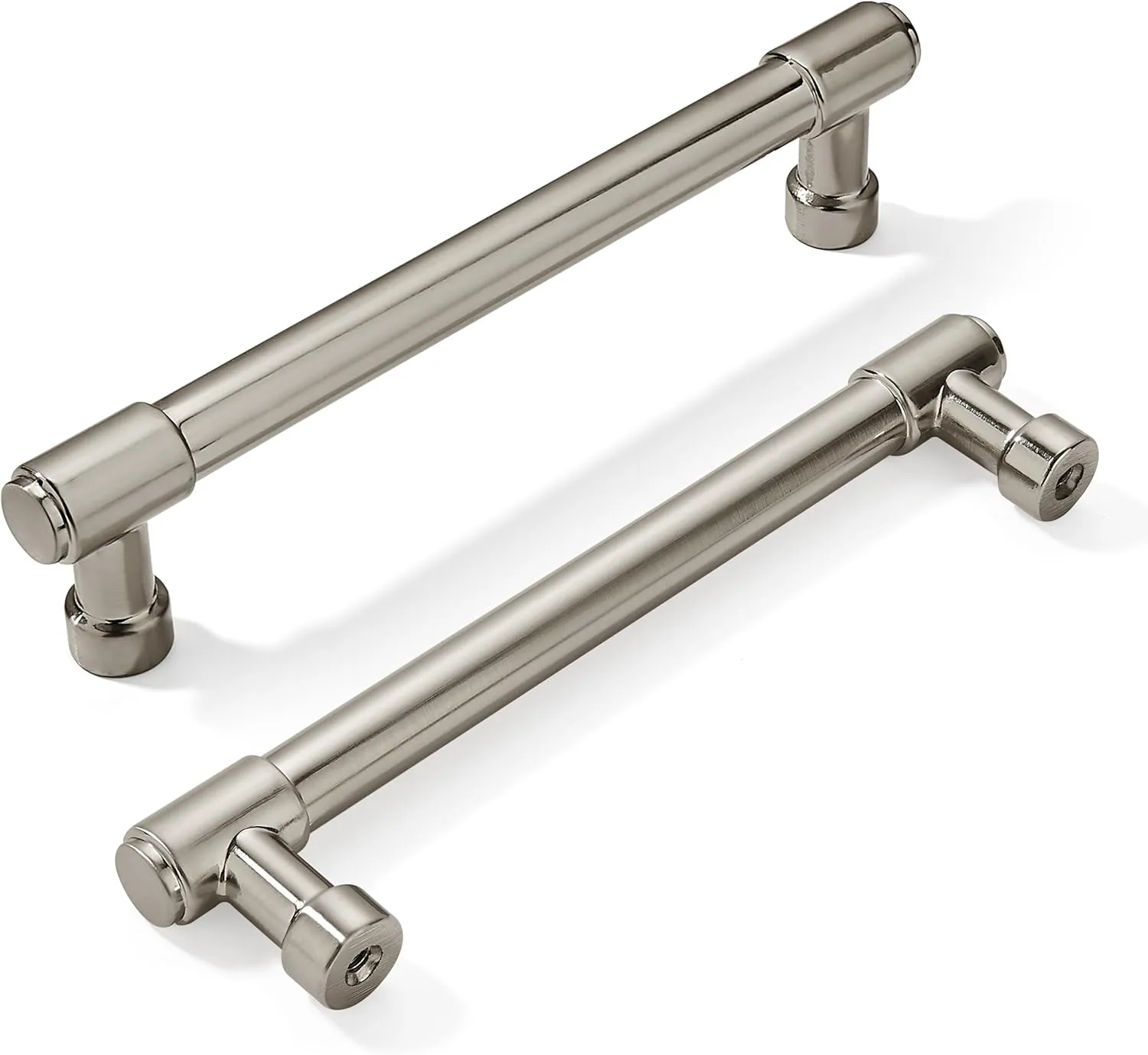khtumeware Brushed Satin Nickel Cabinet Pulls - Center to Center 5" (Approx. 128MM) - Pack of 10 - Kitchen Handles for Cabinets Cupboard Handles Drawer Pulls