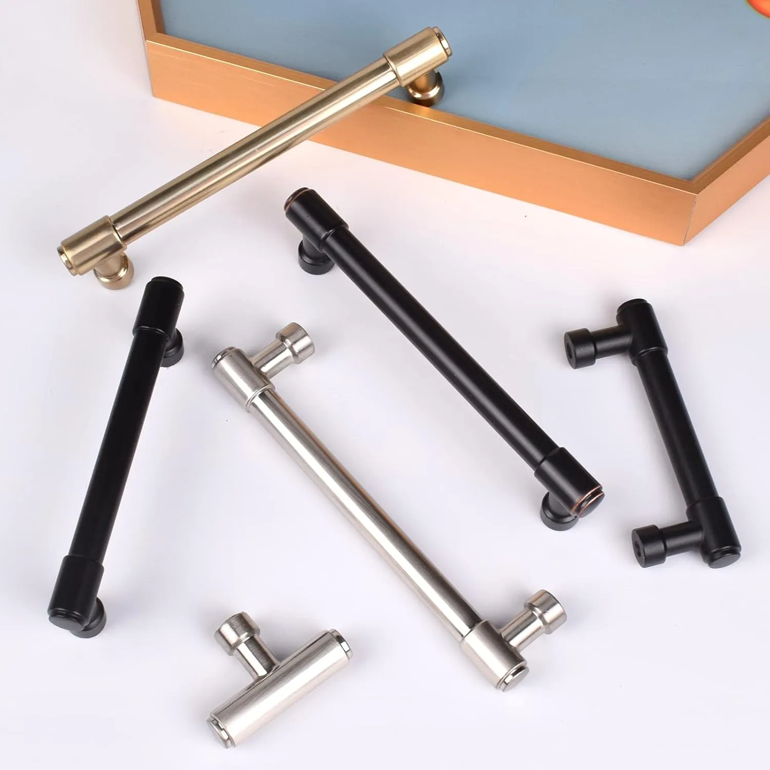 khtumeware Matte Black Cabinet Pulls - Center to Center 3" (Approx. 76MM) - Pack of 10 - Kitchen Handles for Cabinets Cupboard Handles Drawer Pulls
