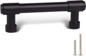 khtumeware Matte Black Cabinet Pulls - Center to Center 3" (Approx. 76MM) - Pack of 10 - Kitchen Handles for Cabinets Cupboard Handles Drawer Pulls