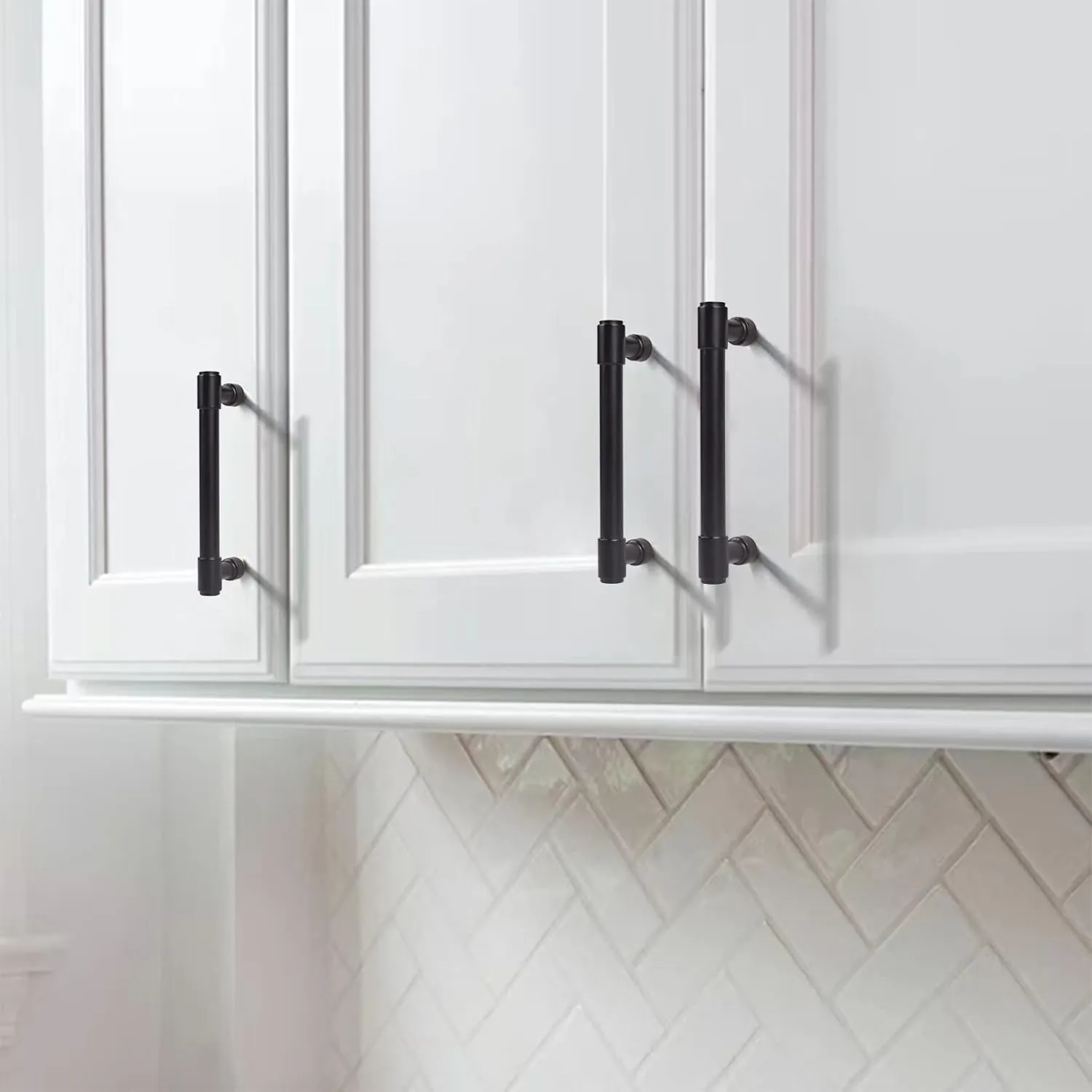 khtumeware Matte Black Cabinet Pulls - Center to Center 3" (Approx. 76MM) - Pack of 10 - Kitchen Handles for Cabinets Cupboard Handles Drawer Pulls